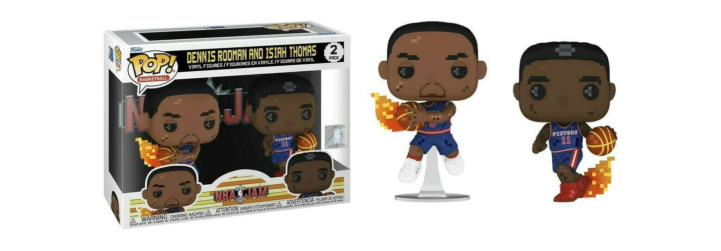 NBA Jam - Dennis Rodman and Isiah Thomas - Funko Pop Vinyl 2-Pack (Sports)