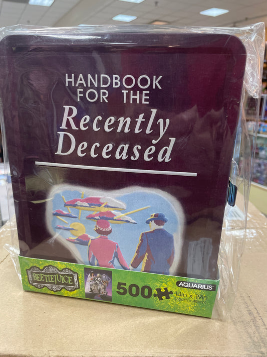 Beetlejuice 500 piece puzzle handbook for the recently deceased