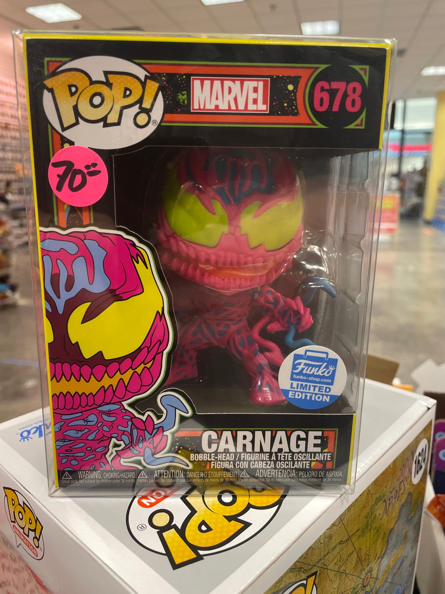 Marvel Carnage Blacklight Funko Exclusive Pop! Vinyl Figure