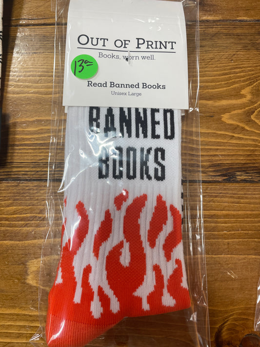 Out of Print- Read Banned Books Socks