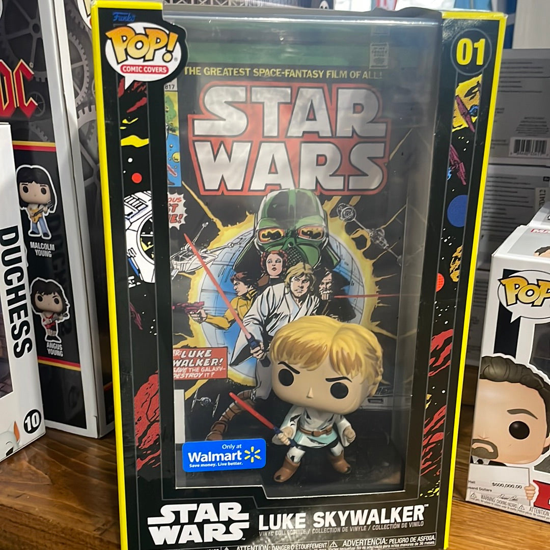 Star Wars Luke Skywalker exclusive #1 funko pop vintl figure comic cover