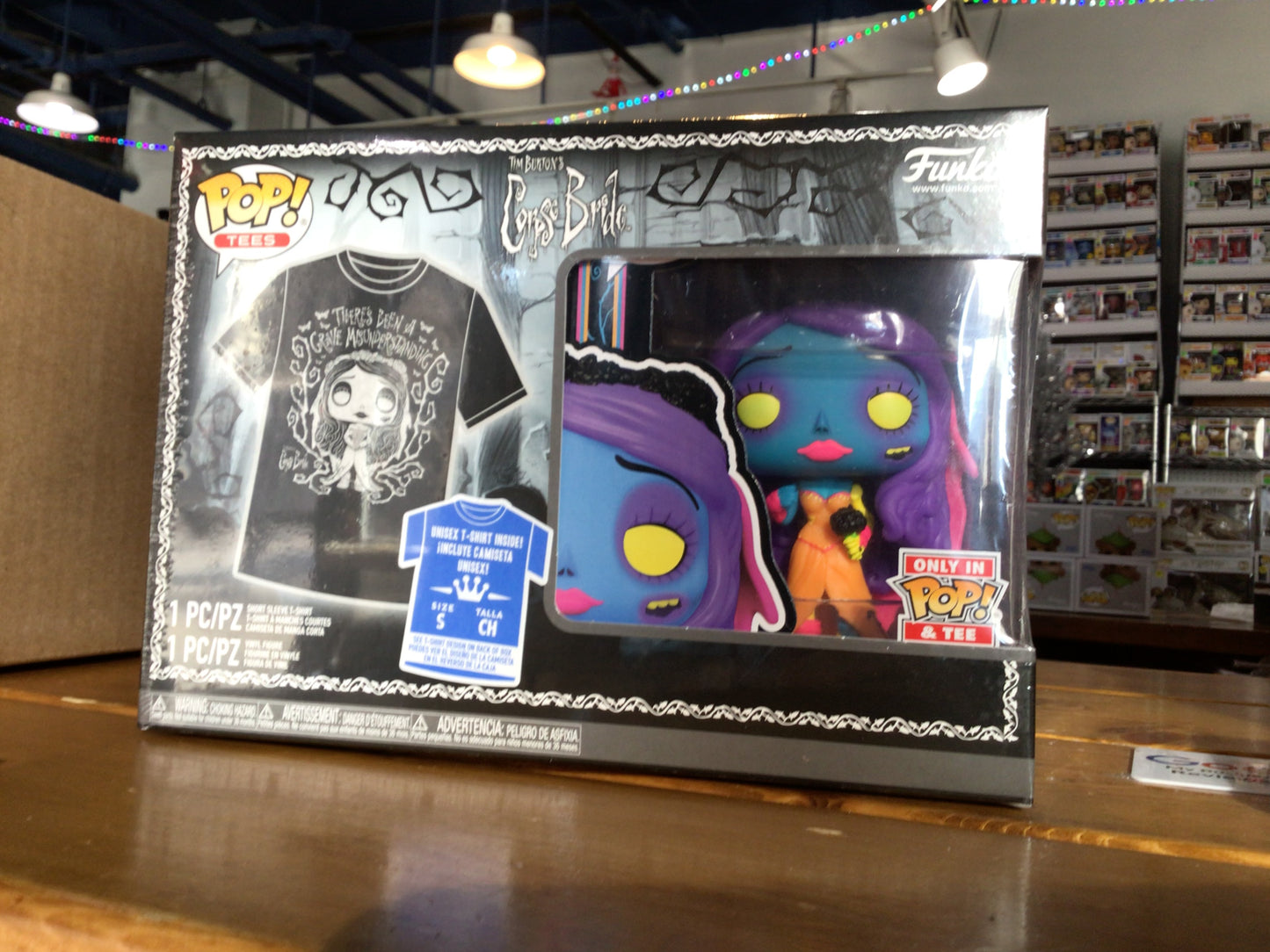 Funko Corpse Bride T-shirt & blacklight pop bundle