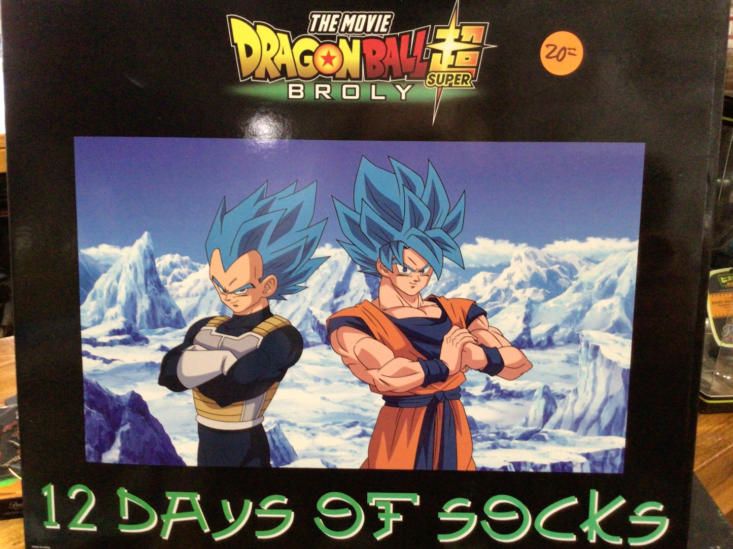 Bioworld-Dragon Ball Z- Dragon Ball Super Brody- 12 days of Socks advent calendar