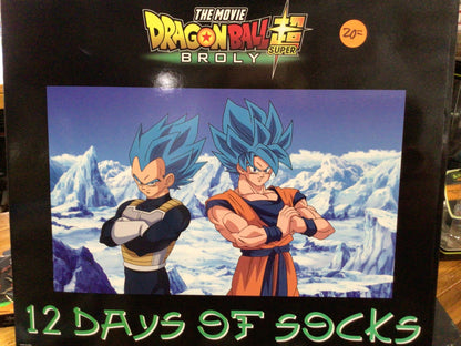 Bioworld-Dragon Ball Z- Dragon Ball Super Brody- 12 days of Socks advent calendar