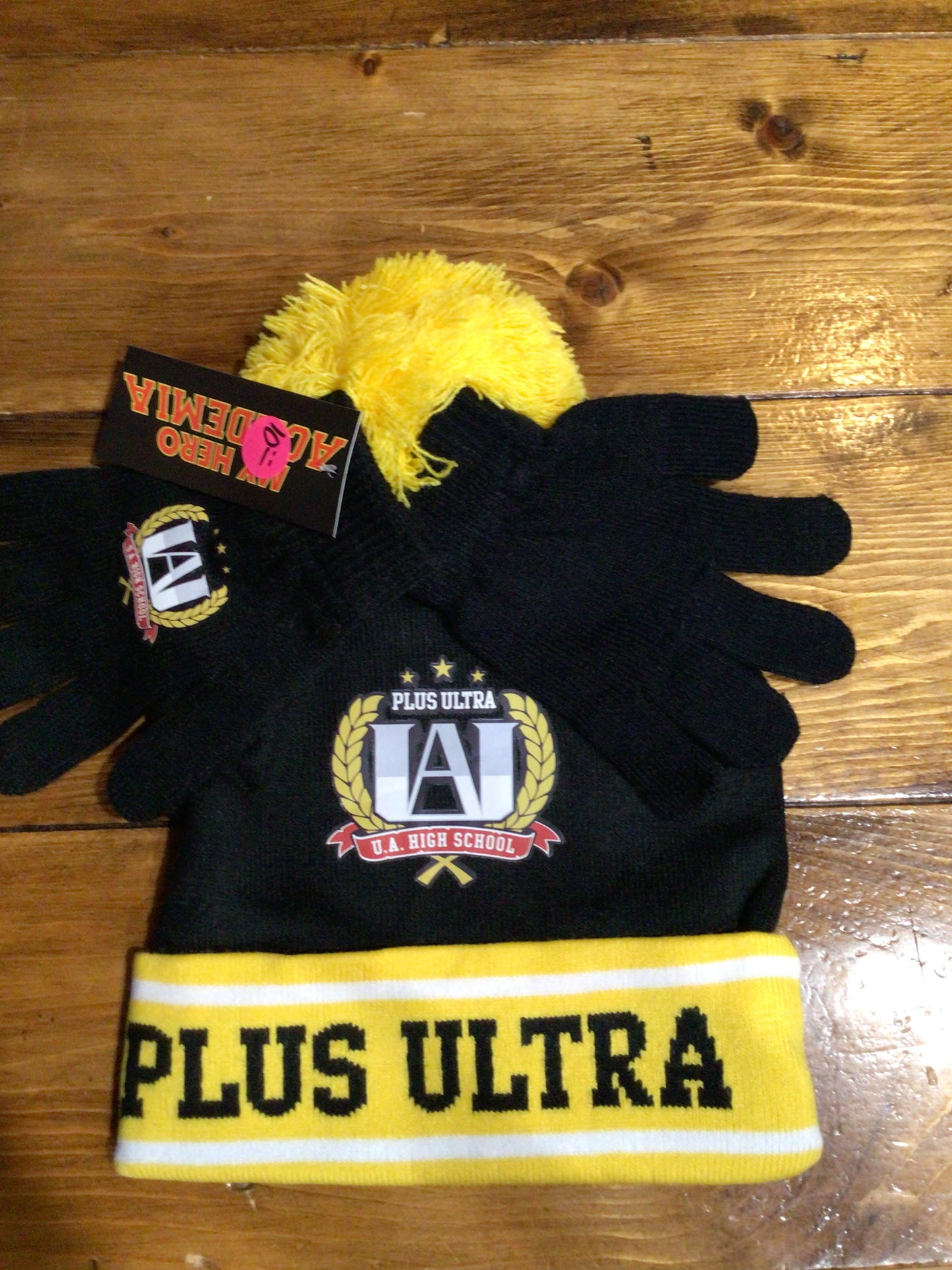 Bioworld My Hero Academia skull cap beanie and gloves set