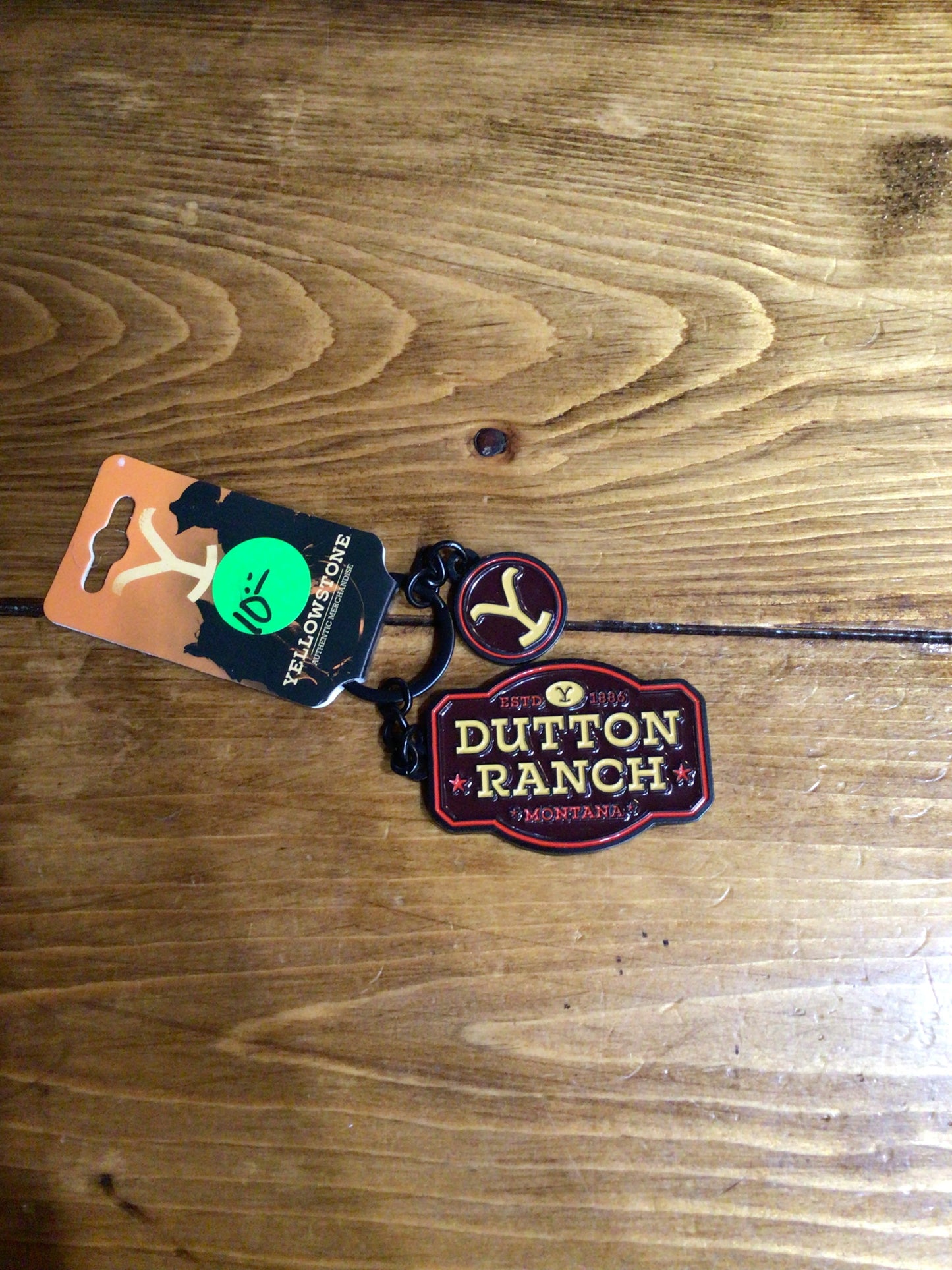 Bioworld Yellowstone Dutton Ranch metal keychain