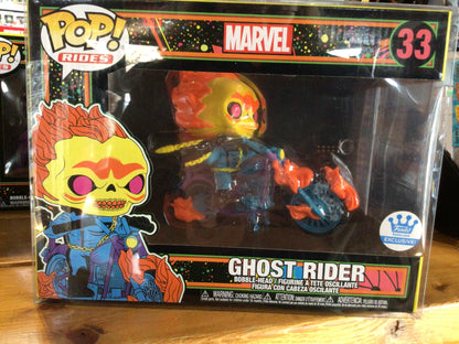 Marvel Rides- Ghost Rider black light edition #33- Funko Pop! Vinyl figu