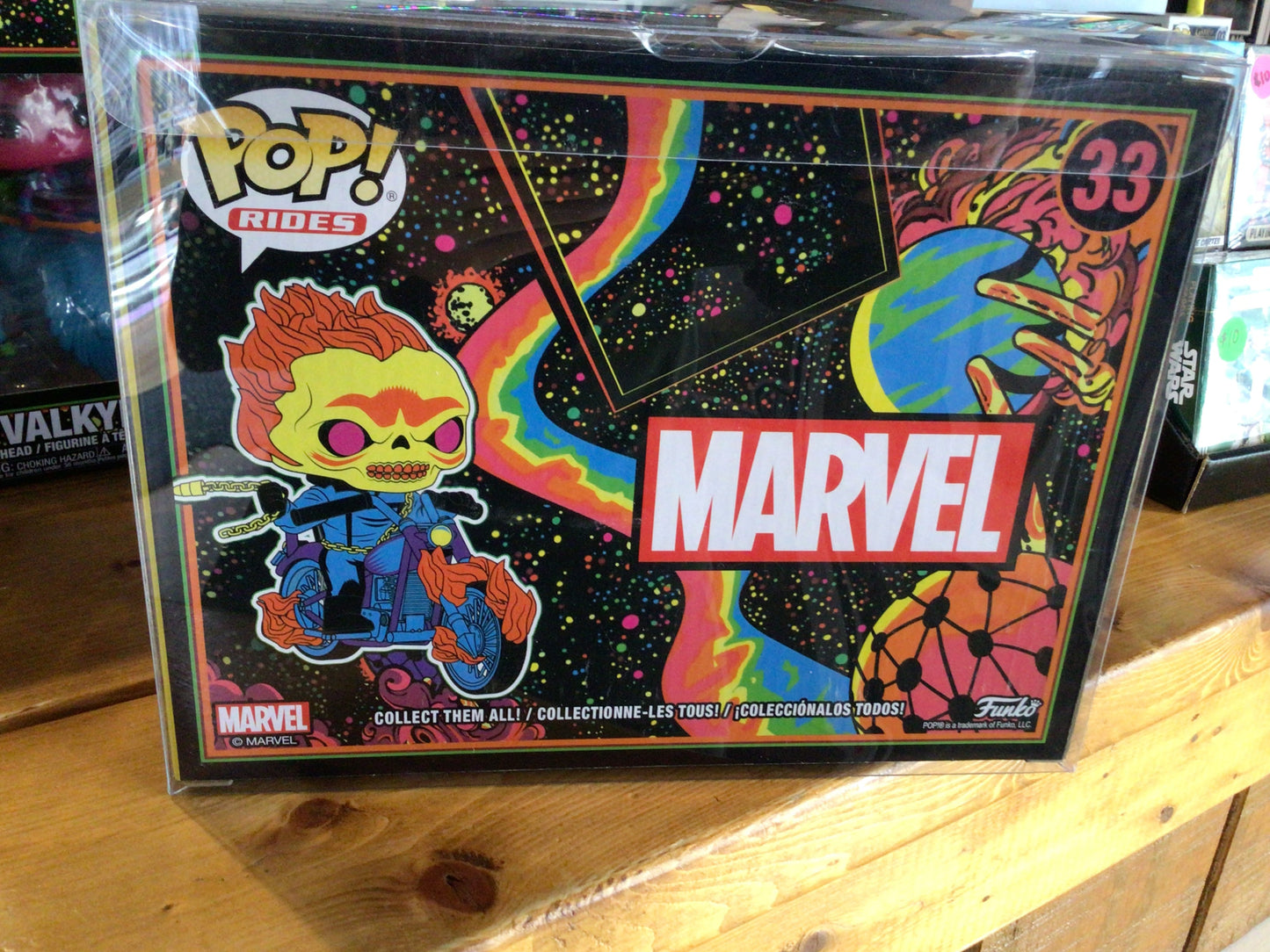 Marvel Rides- Ghost Rider black light edition #33- Funko Pop! Vinyl figu