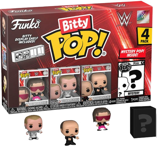 WWE bitty pop Bret “Hit Man” Hart set