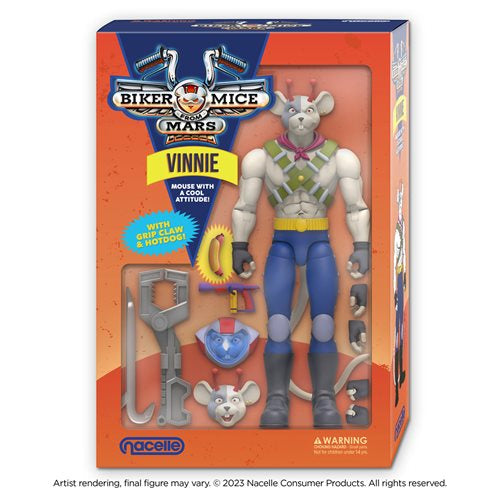 Biker Mice From Mars - Vinnie - Super 7 Reaction Figure (cartoon