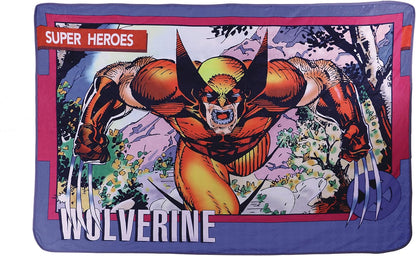 X-Men Wolverine Trading Card fleece blanket
