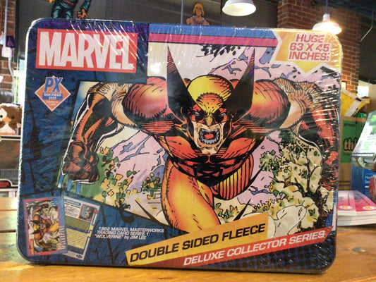 X-Men Wolverine Trading Card fleece blanket