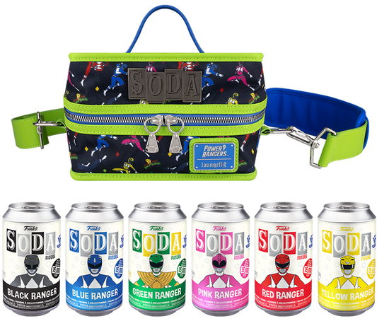 Power Rangers 6 pack Soda With Cooler