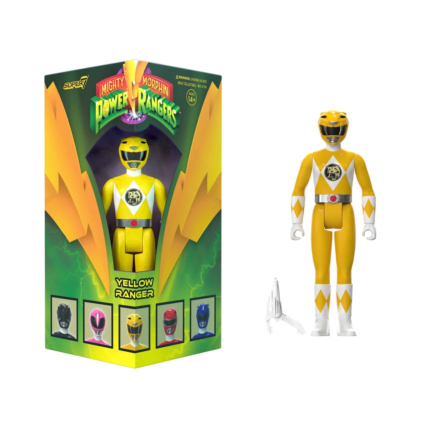 MMPR - Yellow Ranger (Triangle Box) - Super 7 Action Figure