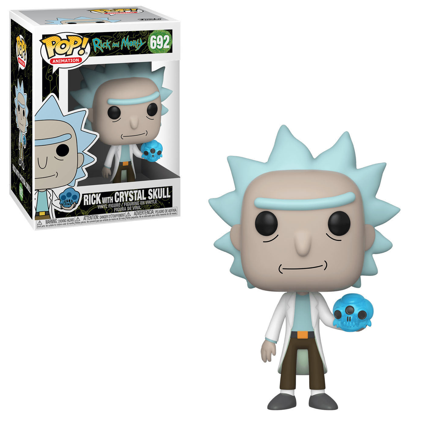 Rick & Morty - Rick with Crystal Skull #692 - Funko Pop! Vinyl Figure (Cartoon)
