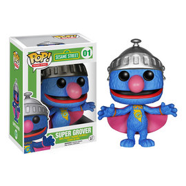 Super Grover Sesame Street flocked exclusive Funko Pop! Vinyl figure Cartoon