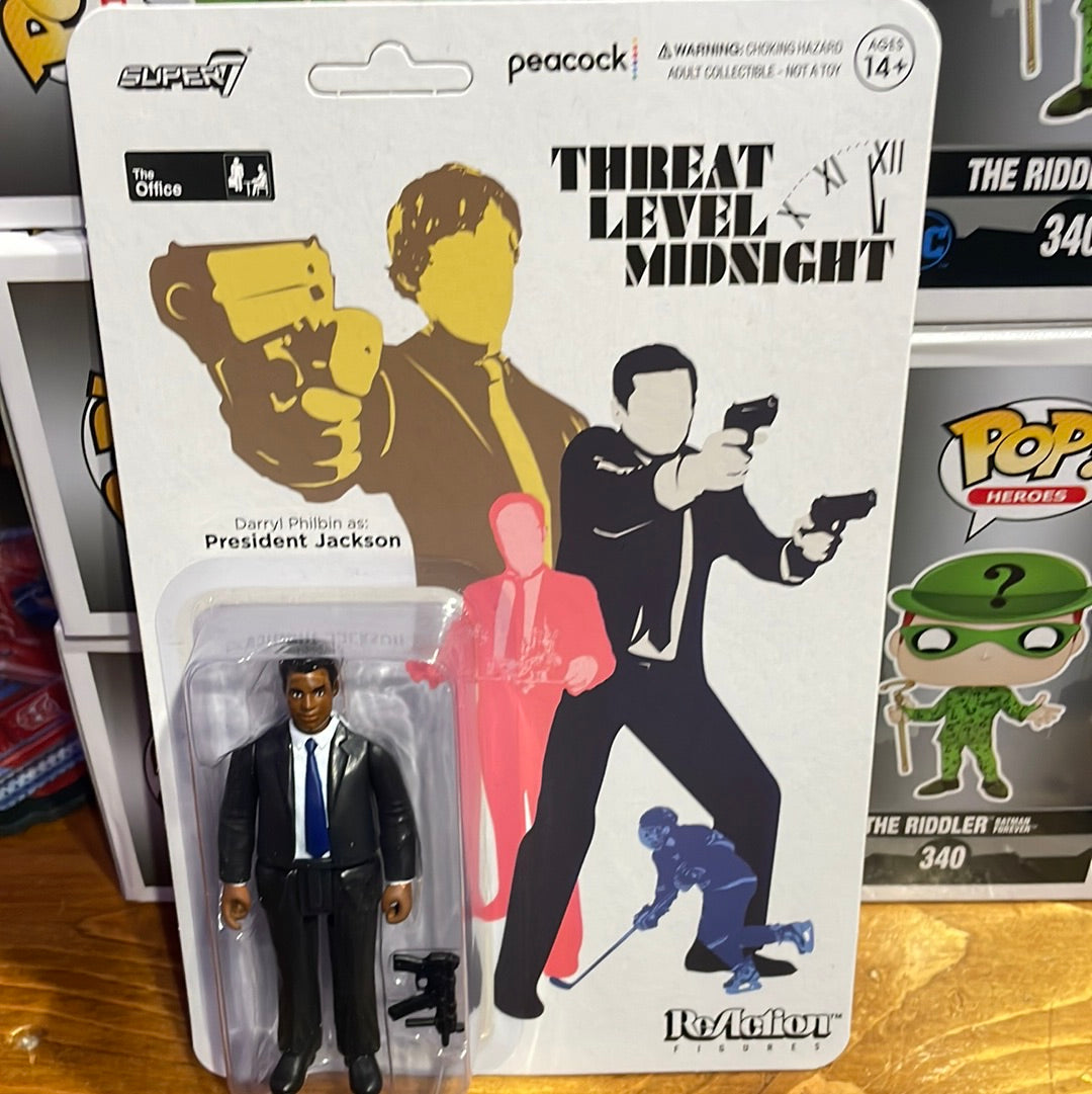 The Office Threat Level Midnight Darryl Philbin as President Jackson Super 7 reaction figure new