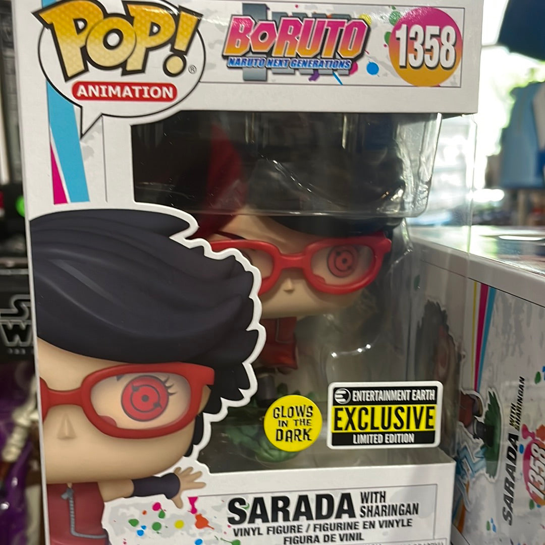 Boruto- Sarada w/Sharingan #1358 exclusive Funko Pop! Vinyl Figure (anime)