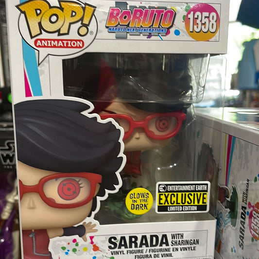 Boruto- Sarada w/Sharingan #1358 exclusive Funko Pop! Vinyl Figure (anime)