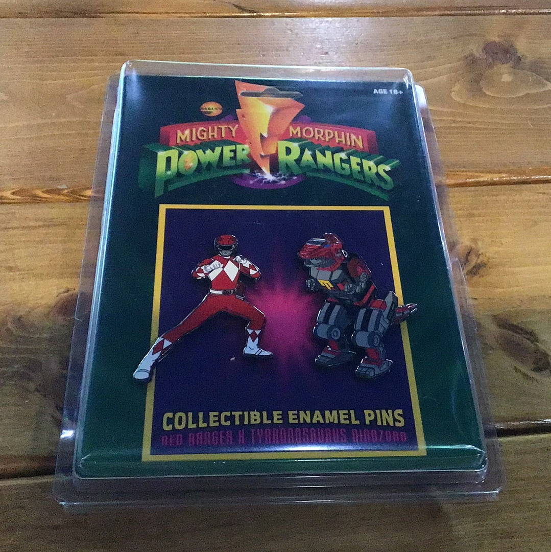 Power Rangers - Red Ranger Enamel Pin Set - 2 piece – Tall Man Toys ...