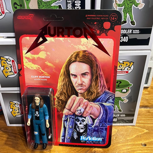 Cliff Burton Metallica  Super 7 reaction figure new
