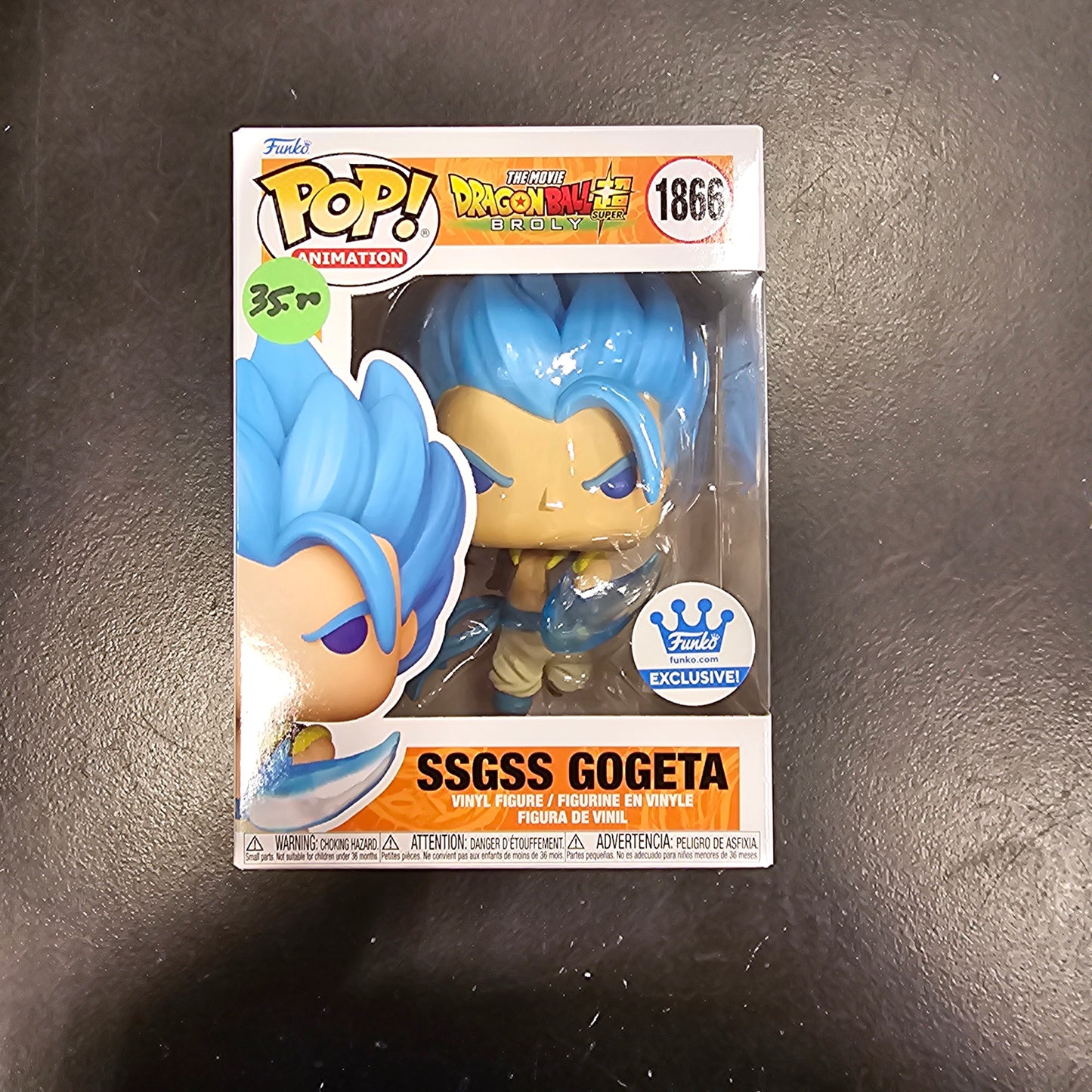 DBZ - SSGSS Gogeta #1866 - Exclusive Funko pop! Vinyl figure anime