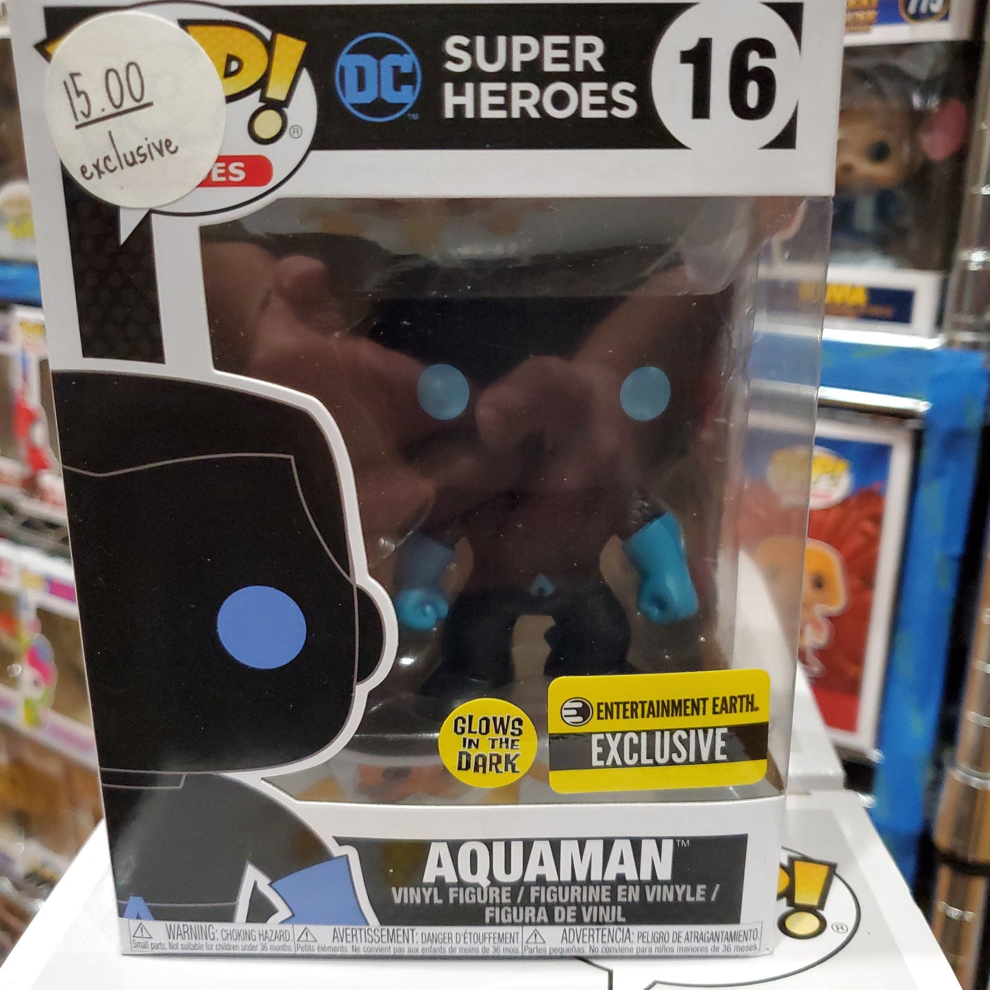 DC silhouette Aquaman Funko Pop! Vinyl figure STORE