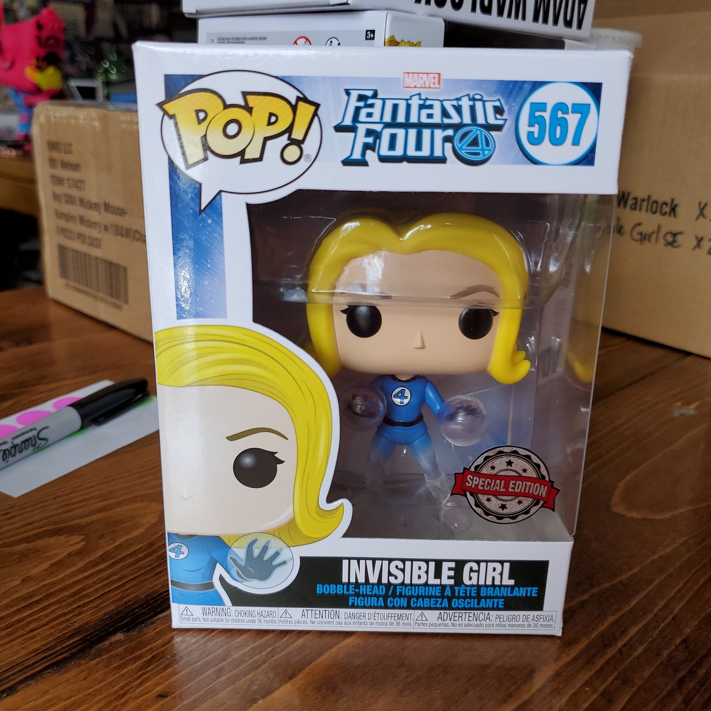 Marvel Fantastic Four Invisible Woman girl exclusive Funko Pop! Vinyl Figure