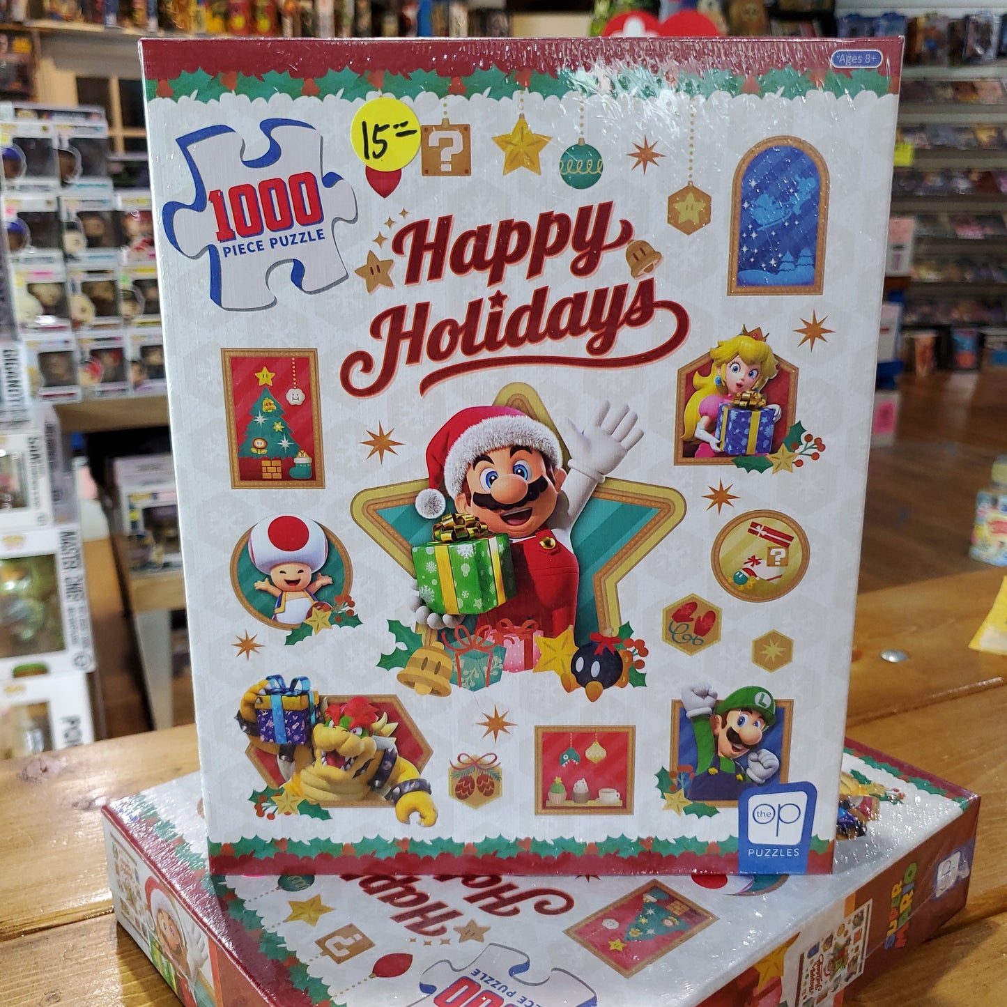 Super Mario Happy Holidays 1000 Piece Puzzle by The OP Puzzles