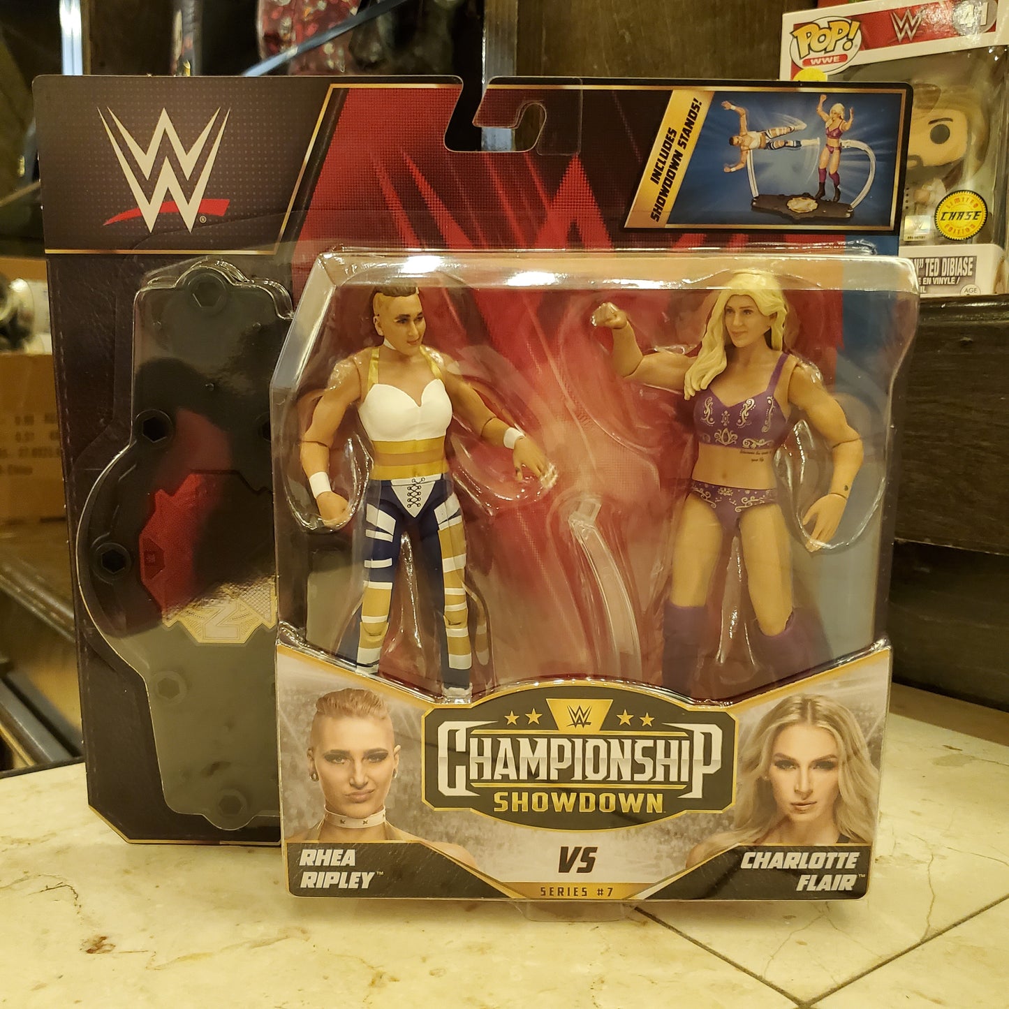 Rhea Ripley vs Charlotte Flair - WWE Championship Showdown Action Figures (Sports)