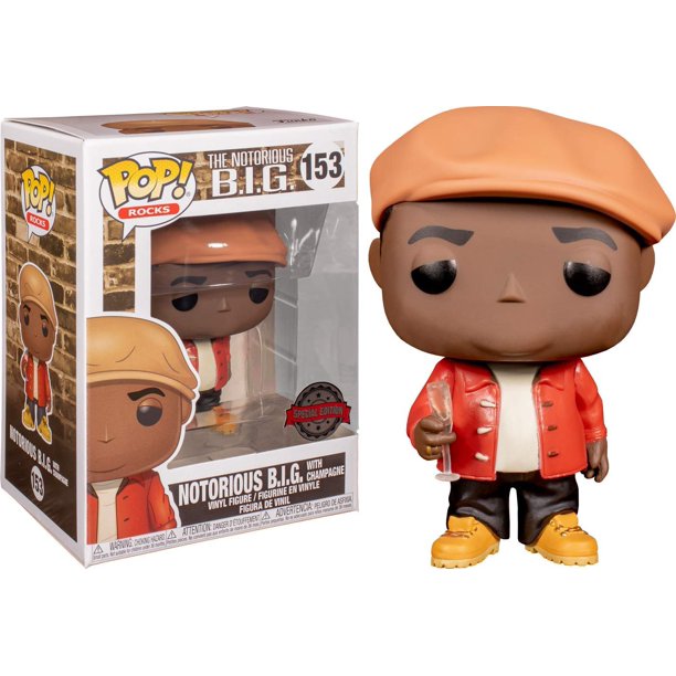 Notorious BIG with champagne exclusive Pop! Vinyl figure Rocks