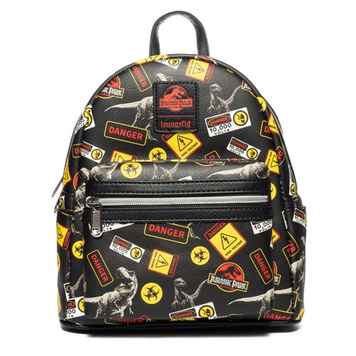Jurassic Park - Warning Signs - Exclusive Mini Backpack by Loungefly
