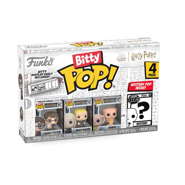 Harry Potter Bitty Pop Harry in Robe w/ Scarf 4 Pack Funko Pop! Vinyl Figure