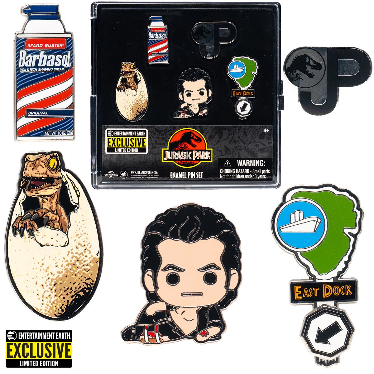 Jurassic Park Enamel Pin Set - Entertainment Earth Exclusive (Movies)