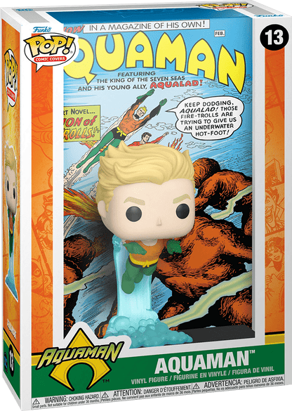 Funko pop! コミックカバー アクアマン フィギュア 13 DC Comics - Aquaman #13 - Funko Pop! Comic Cover – Tall Man