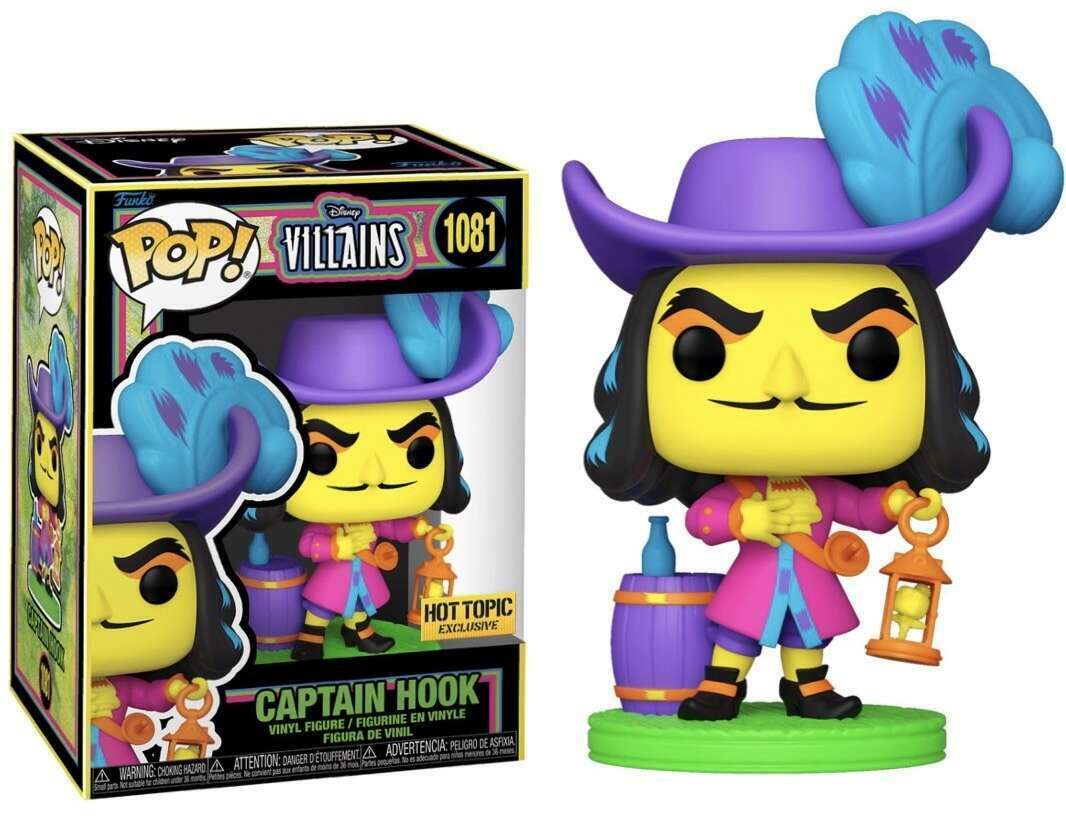 Disney Villains - Captain Hook Blacklight #1081 - Exclusive Funko Pop! Vinyl Figure