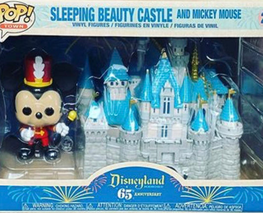 Disney 65th Sleeping Beauty Castle with Mickey Mouse Funko Pop! Town Vinyl figure set