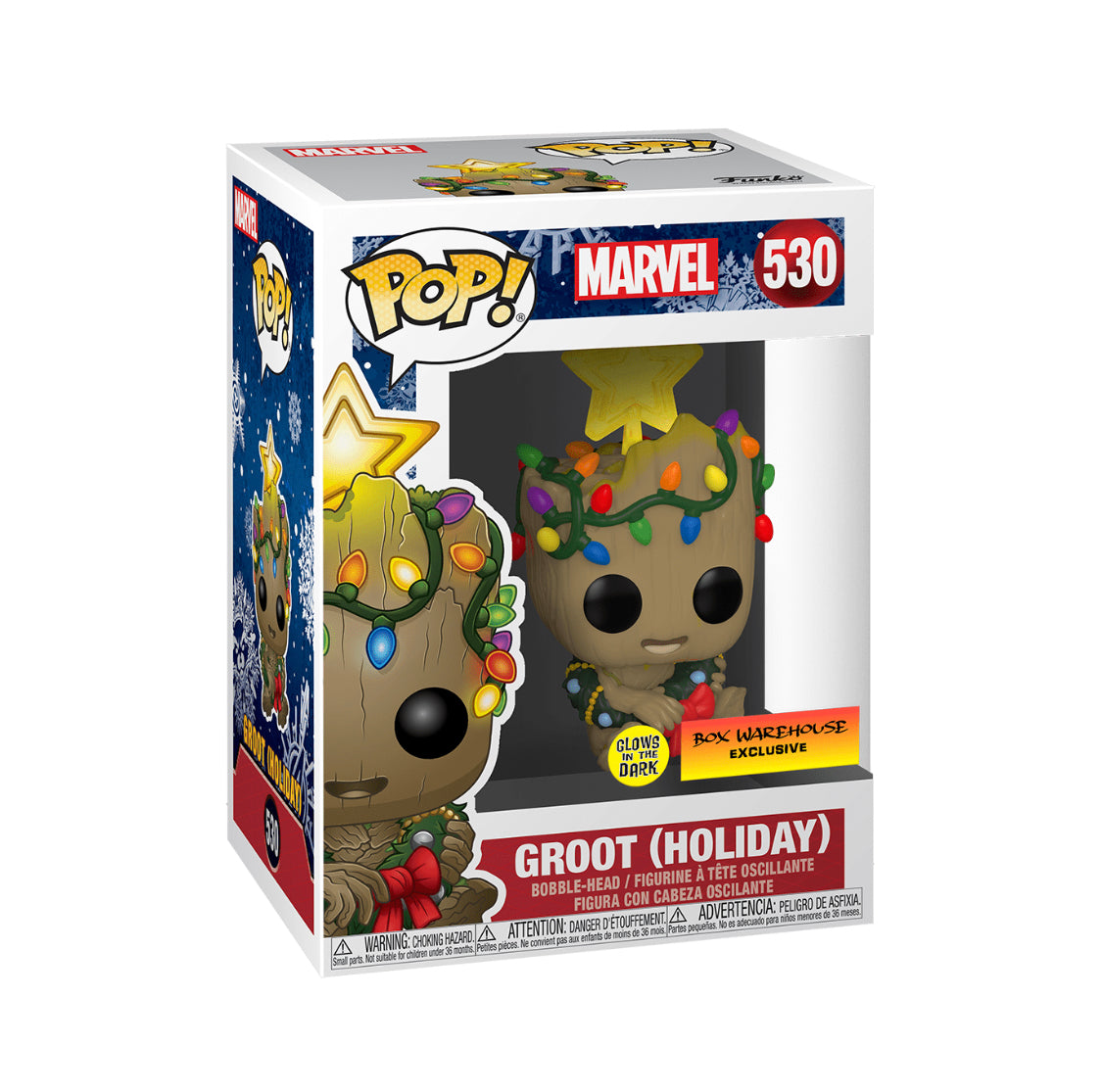 Marvel - Sitting Groot (Holiday) #530 GITD - Exclusive Funko Pop! Vinyl Figure