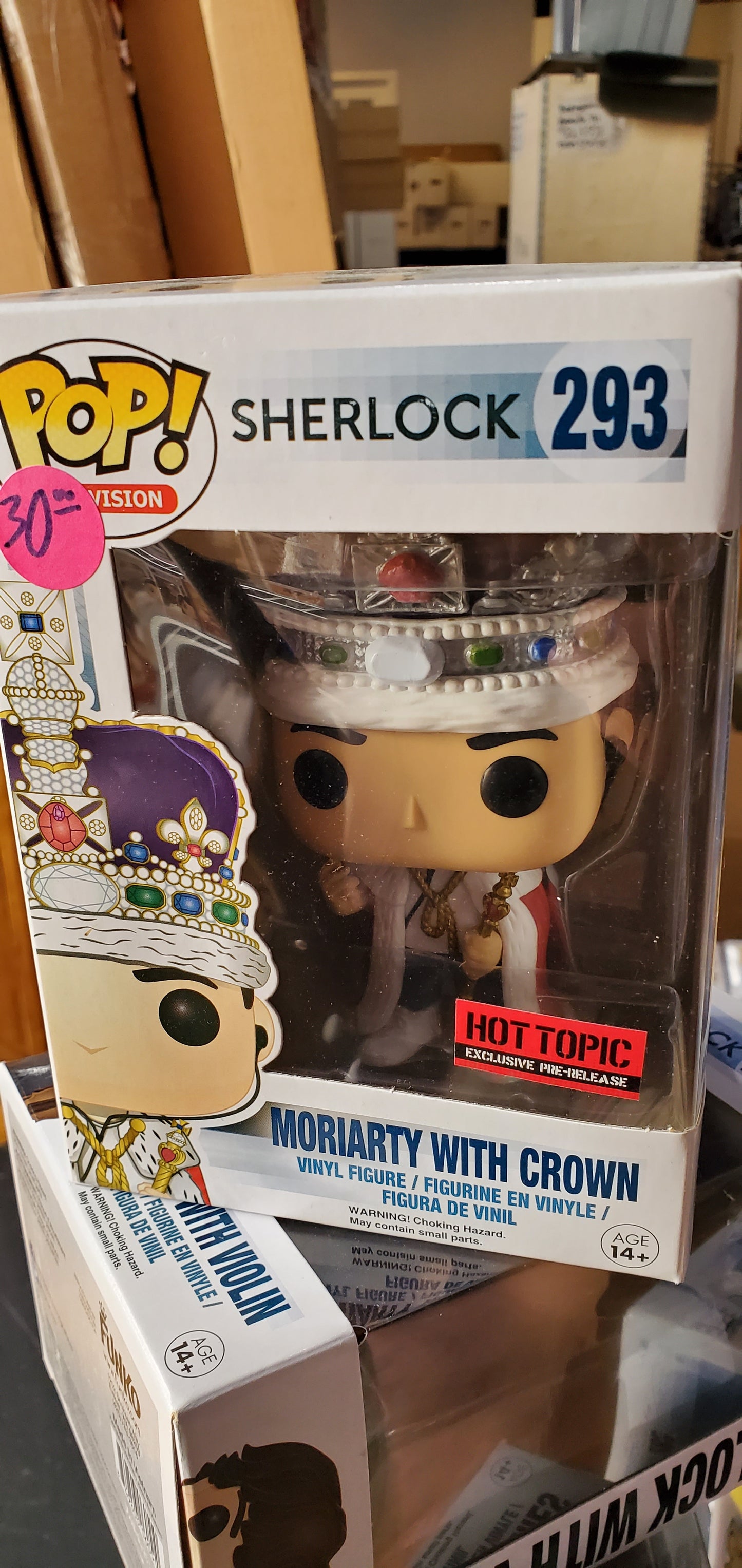 Sherlock Holmes retired Moriarty with crown Funko Pop! Vinyl figure Television