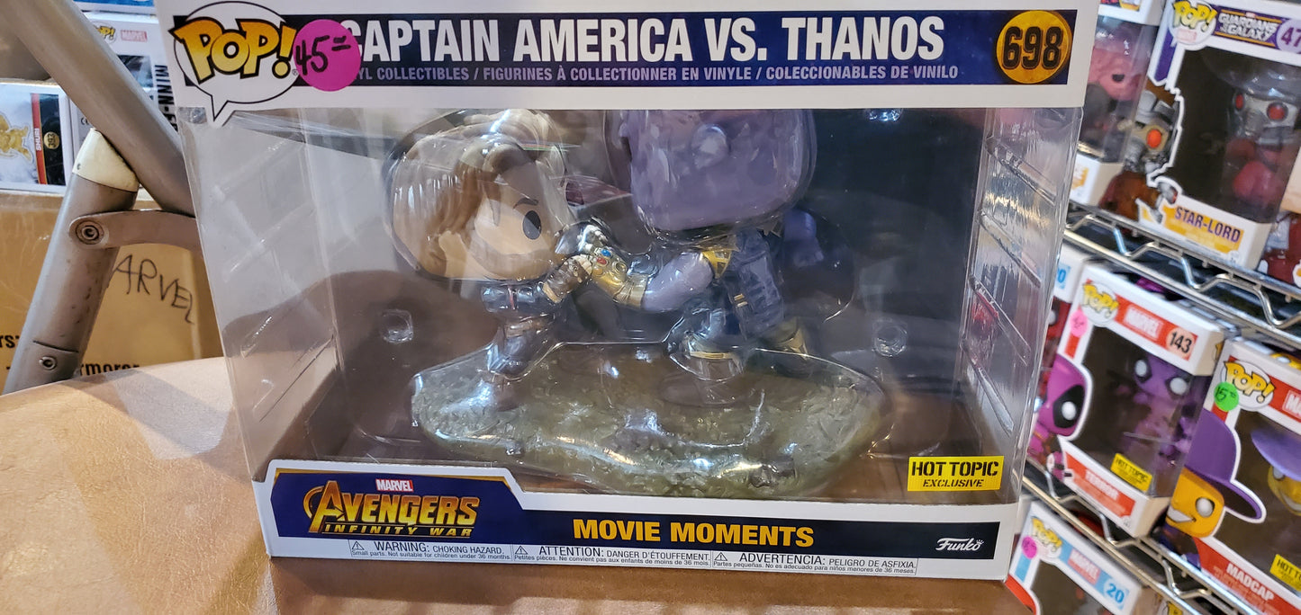 Infinity War Captain America vs Thanos movie moments Funko Pop! Vinyl figure 2020