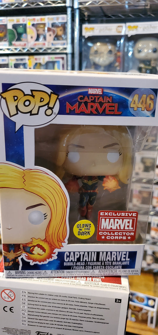 Captain Marvel GITD Collector Corps exclusive Funko Pop! Vinyl figure