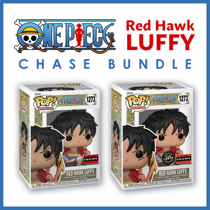 One Piece Chase Bundle - Luffy Red Hawk #1273 - Funko Pop! Vinyl Figure