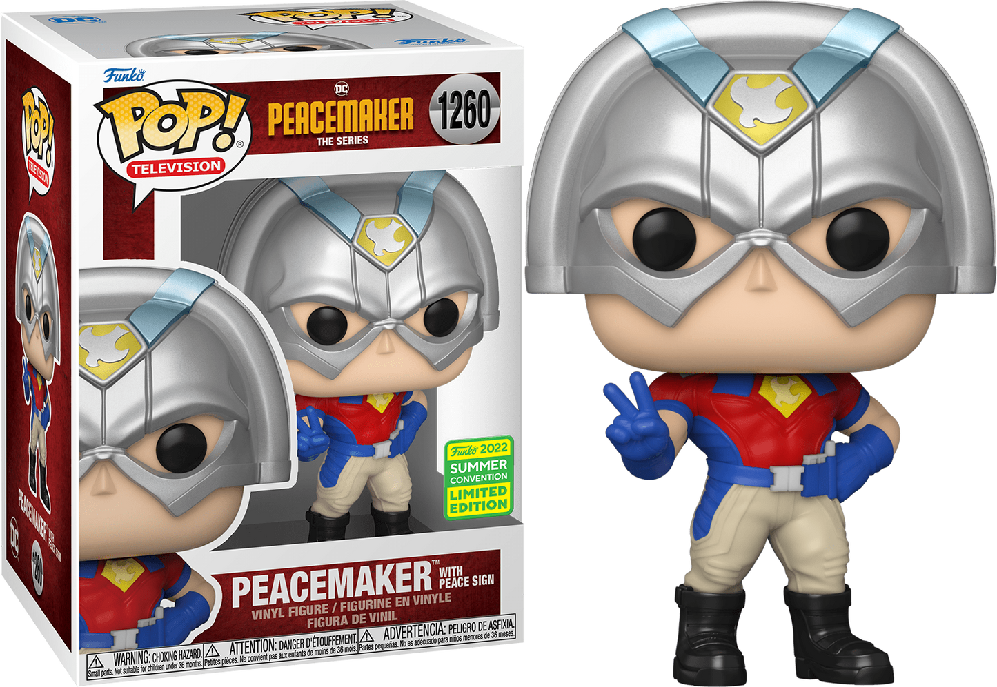 DC Comics - Peacemaker with Peace Sign #1260 - Funko Pop! Vinyl Figure