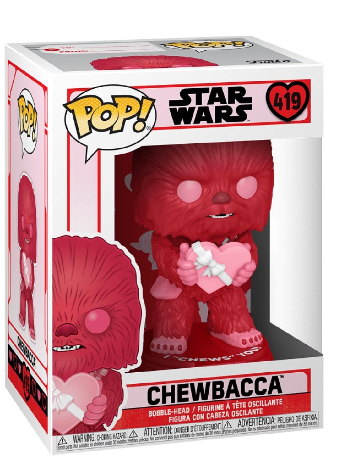 Star Wars Chewbacca Valentine's Day Pink Funko Pop! Vinyl figure