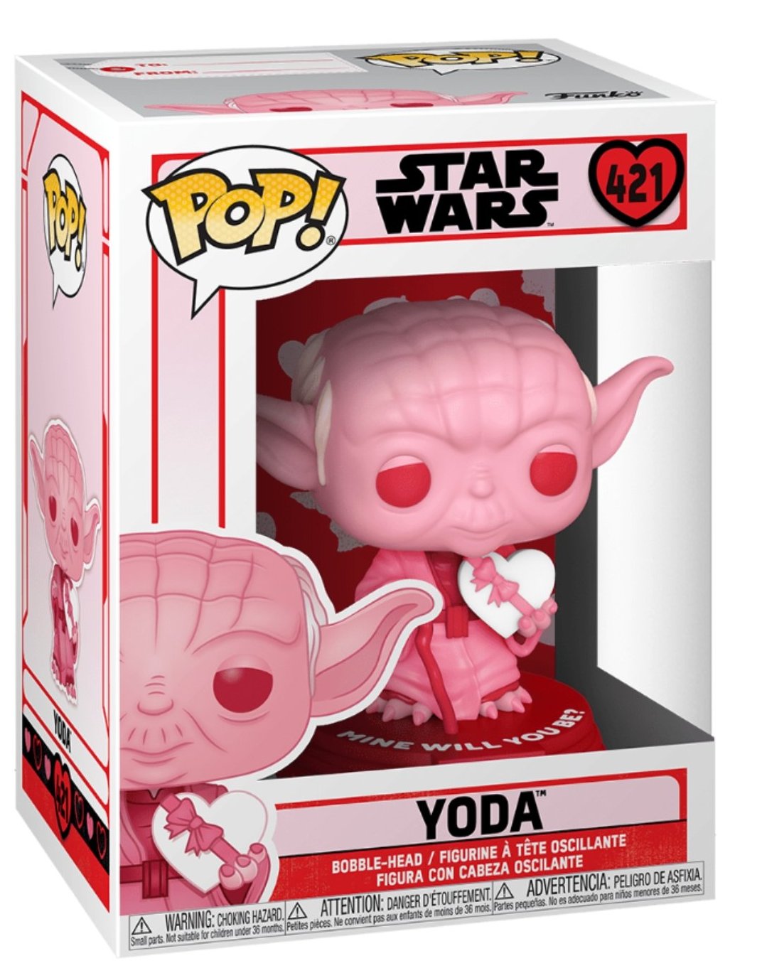 Star Wars Yoda Valentine's Day Pink Funko Pop! Vinyl figure anime