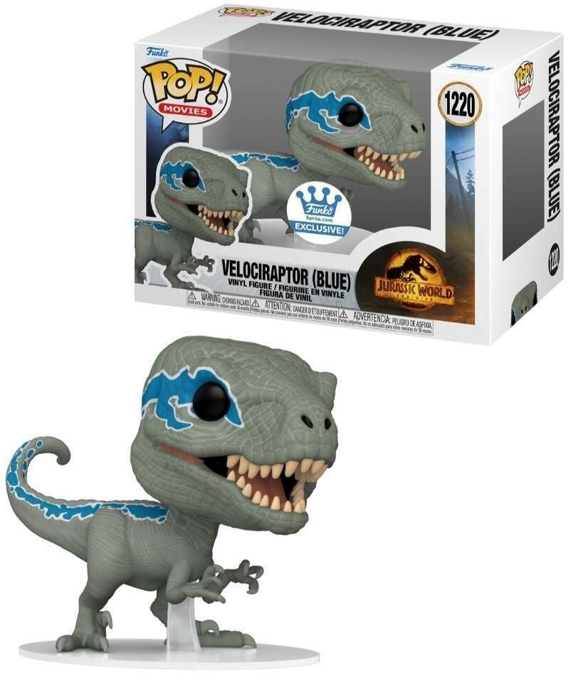 Jurassic World: Dominion - Velociraptor (Blue) #1220 - Exclusive Funko Pop! Vinyl Figure (movies)