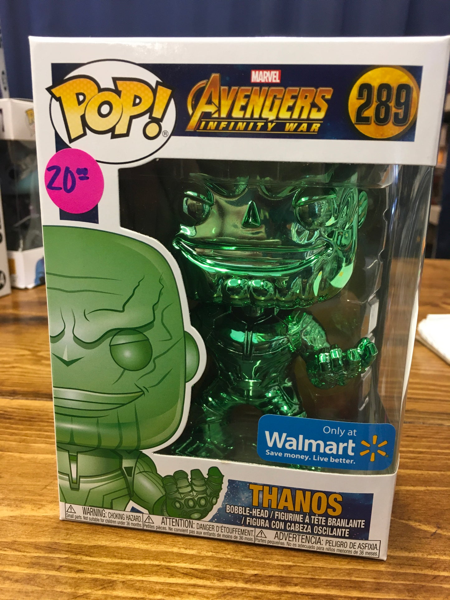 Infinity War Thanos Green Chrome Funko Pop vinyl Figure 2020