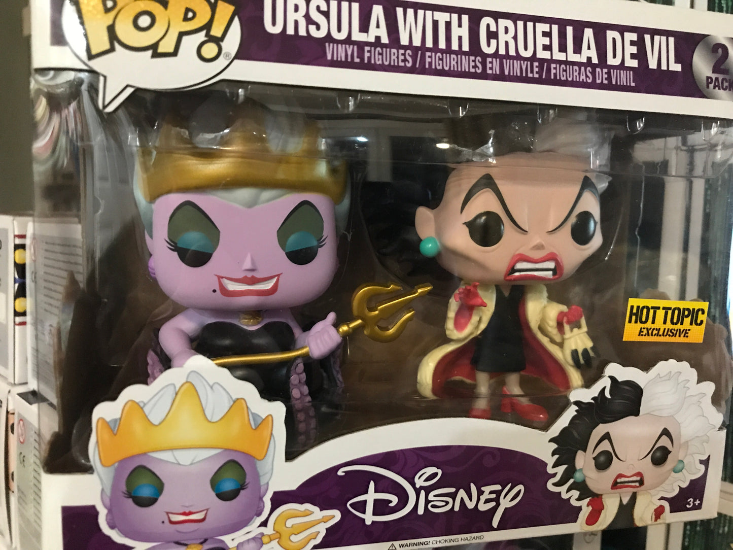 Disney Ursula Cruella De Vil 2 Pack exclusive Funko Pop! Vinyl figure