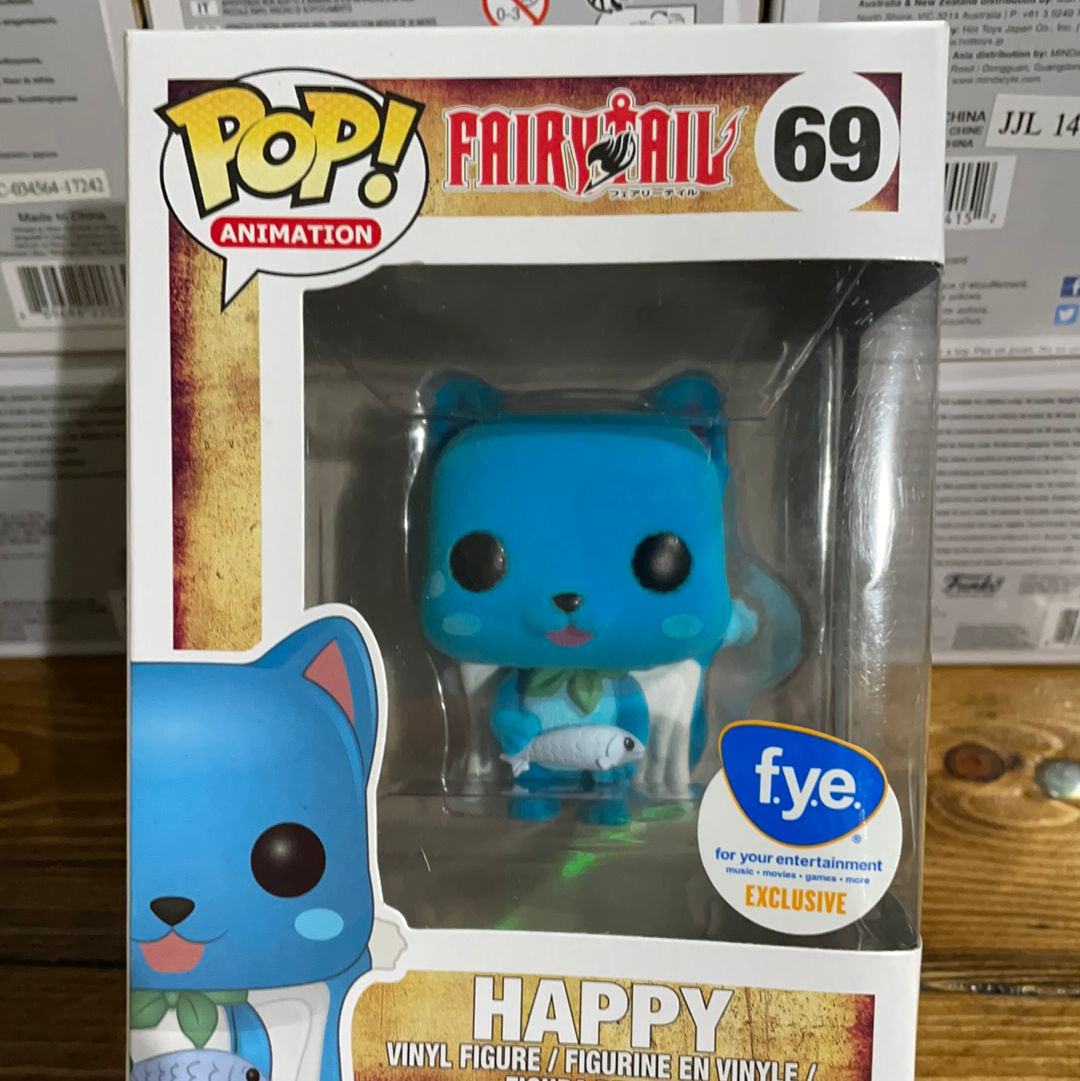 Fairy tail Happy Flocked exclusive Funko pop! Vinyl figure