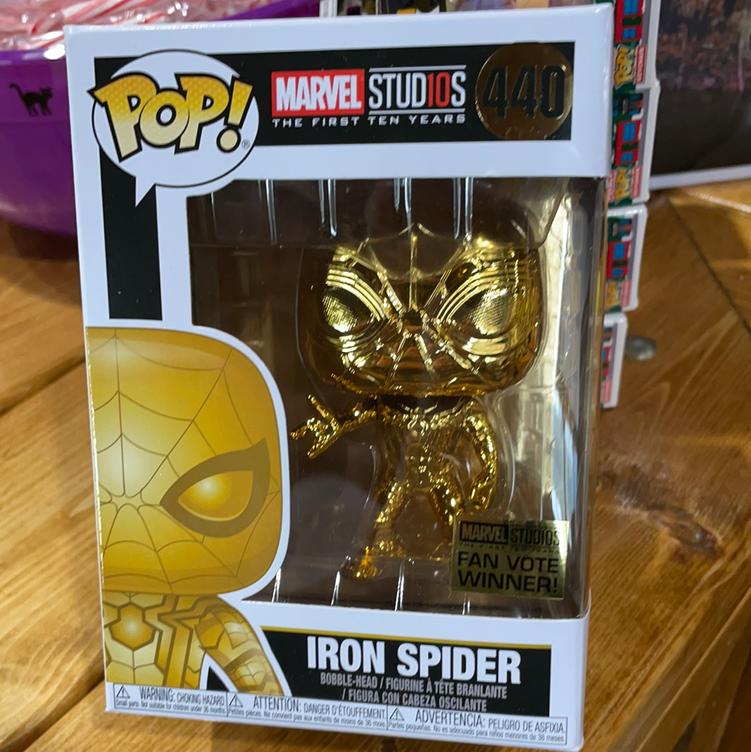 Marvel Studios chrome Iron Spider 440 Funko Pop! Vinyl figure